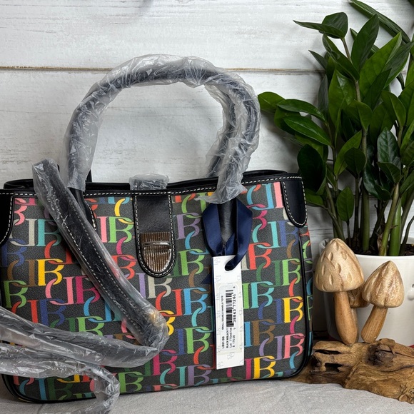 Dooney & Bourke Handbags - Dooney & Bourke Multicolor Monogram Satchel